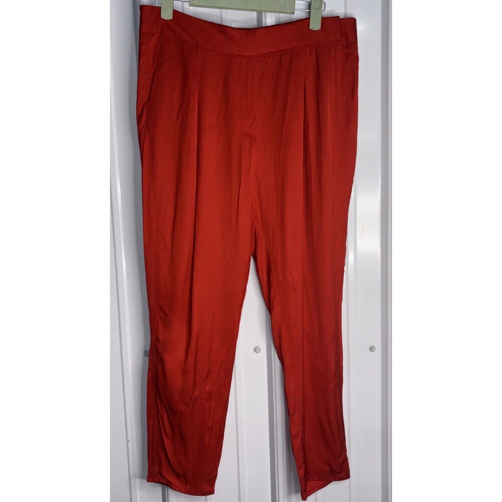 All Saints Cedie Sky Red Pleated Italian Cloth Womens Dress Pants Size US 6